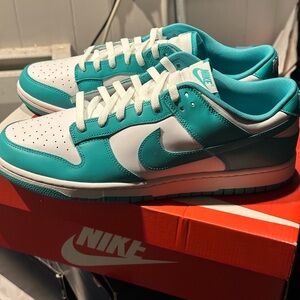Nike Teal and White Sneakers